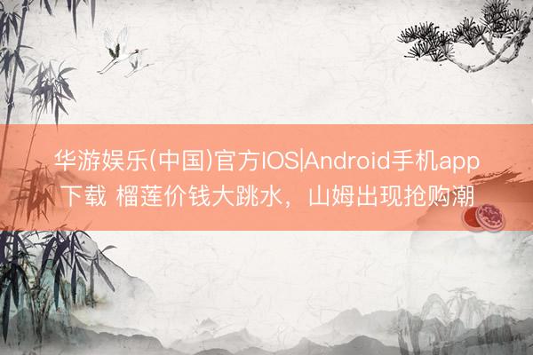 华游娱乐(中国)官方IOS|Android手机app下载 榴莲价钱大跳水，山姆出现抢购潮