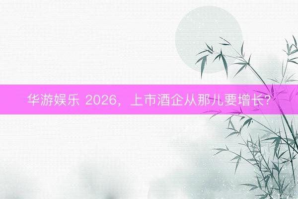 华游娱乐 2026,上市酒企从那儿要增长?