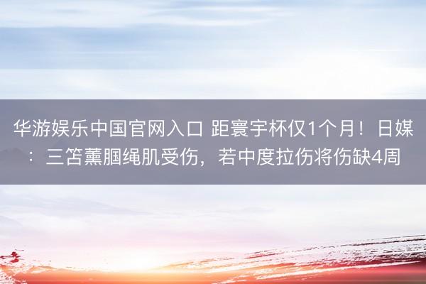 华游娱乐中国官网入口 距寰宇杯仅1个月!日媒:三笘薰腘绳肌受伤,若中度拉伤将伤缺4周