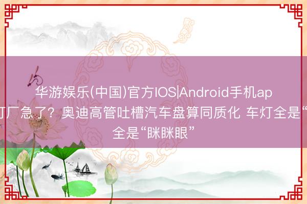 华游娱乐(中国)官方IOS|Android手机app下载 灯厂急了?奥迪高管吐槽汽车盘算同质化 车灯全是“眯眯眼”