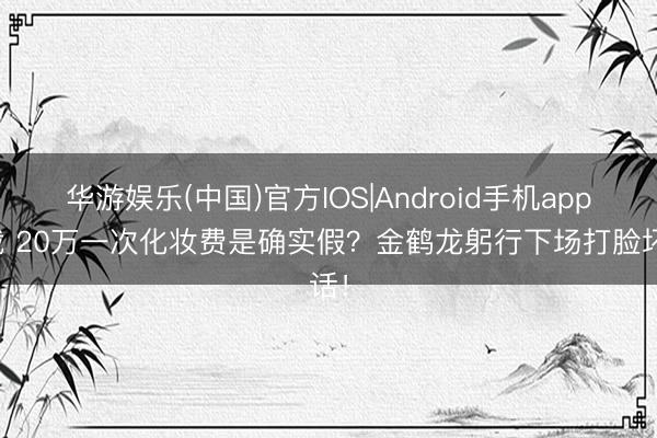 华游娱乐(中国)官方IOS|Android手机app下载 20万一次化妆费是确实假?金鹤龙躬行下场打脸坏话!